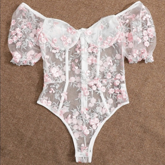 Mesh Bustier Bodysuit - Picture 3 of 6